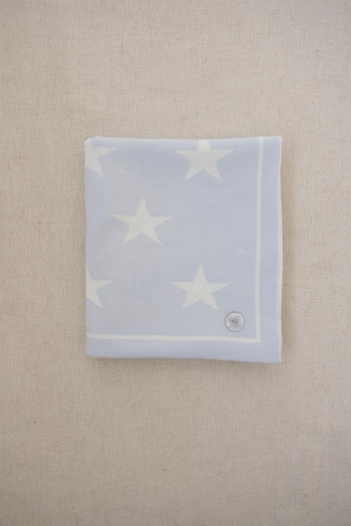 Cobija con Estrellas Azul Bebé