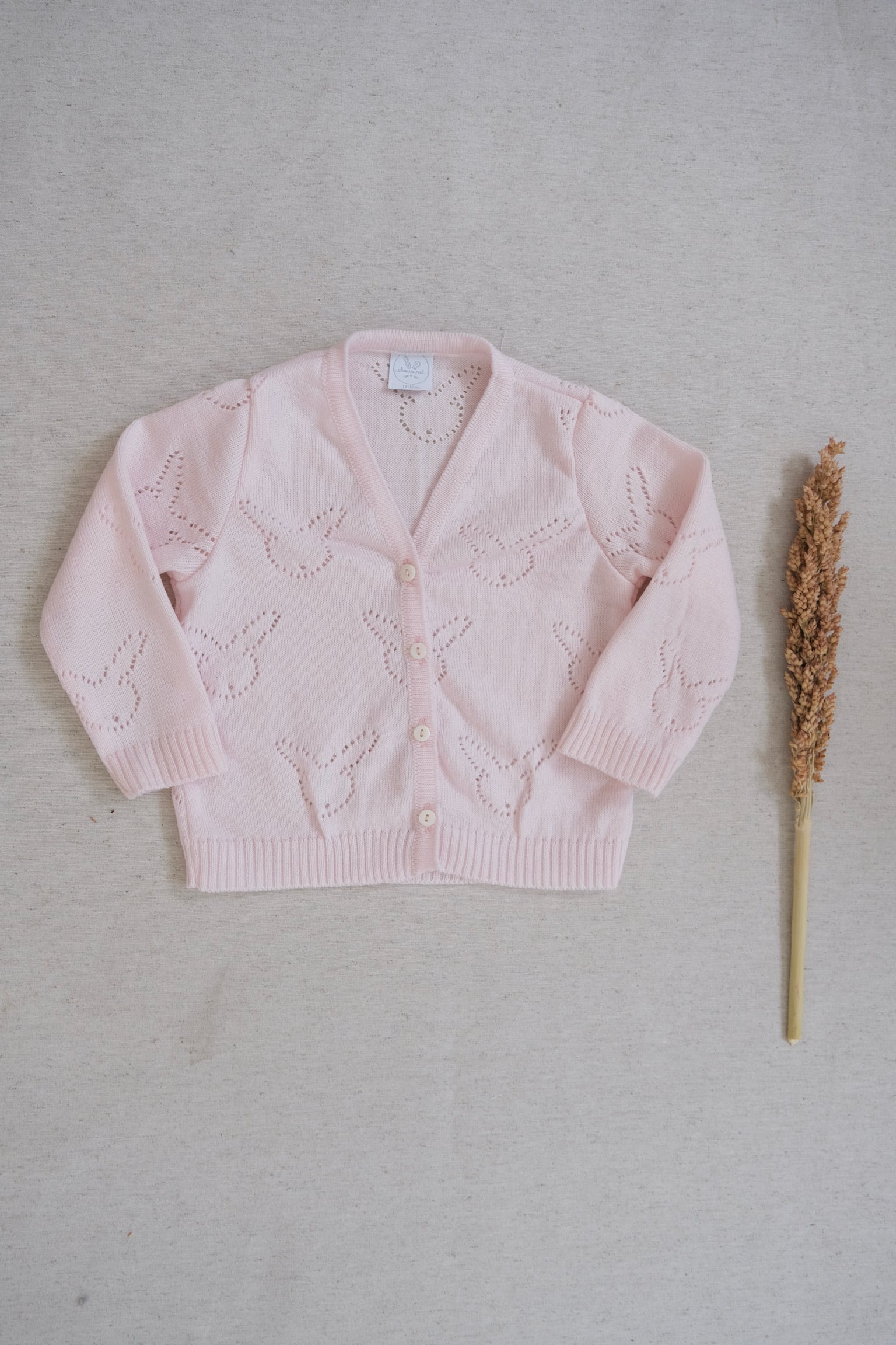 Sueter Calado Conejo Rosa Bebé