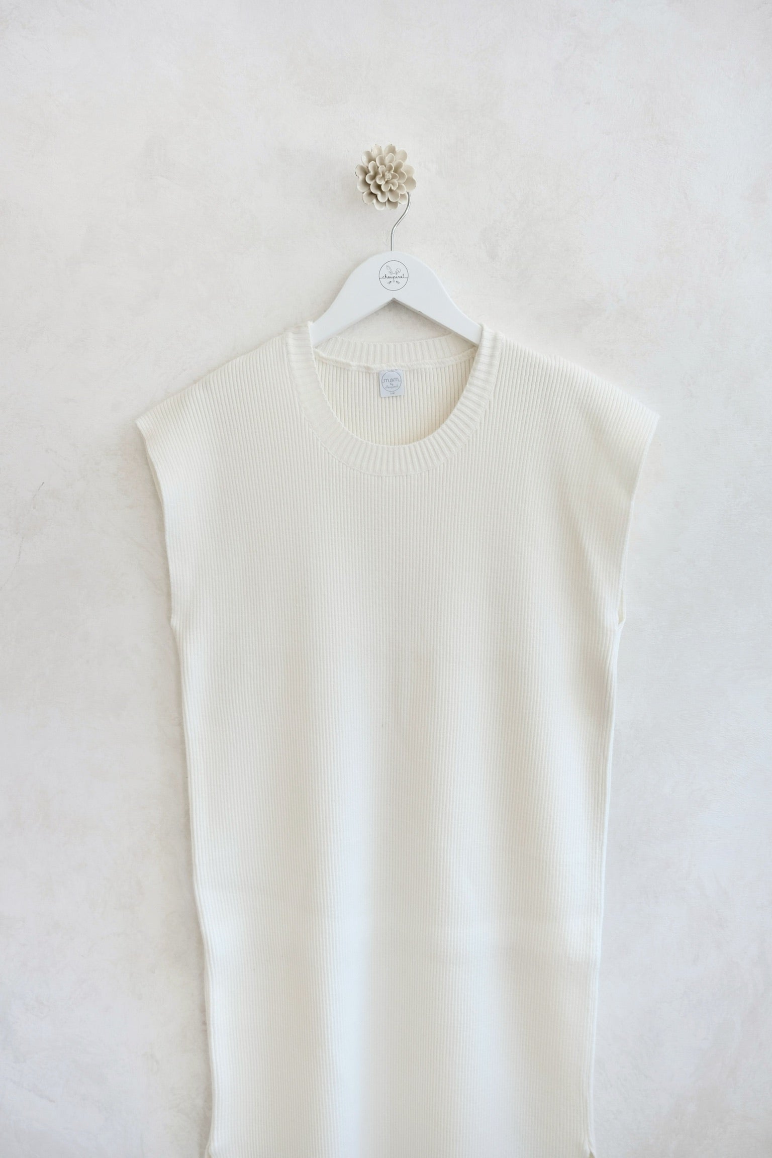 Vestido Mom Tejido Blanco Lilia