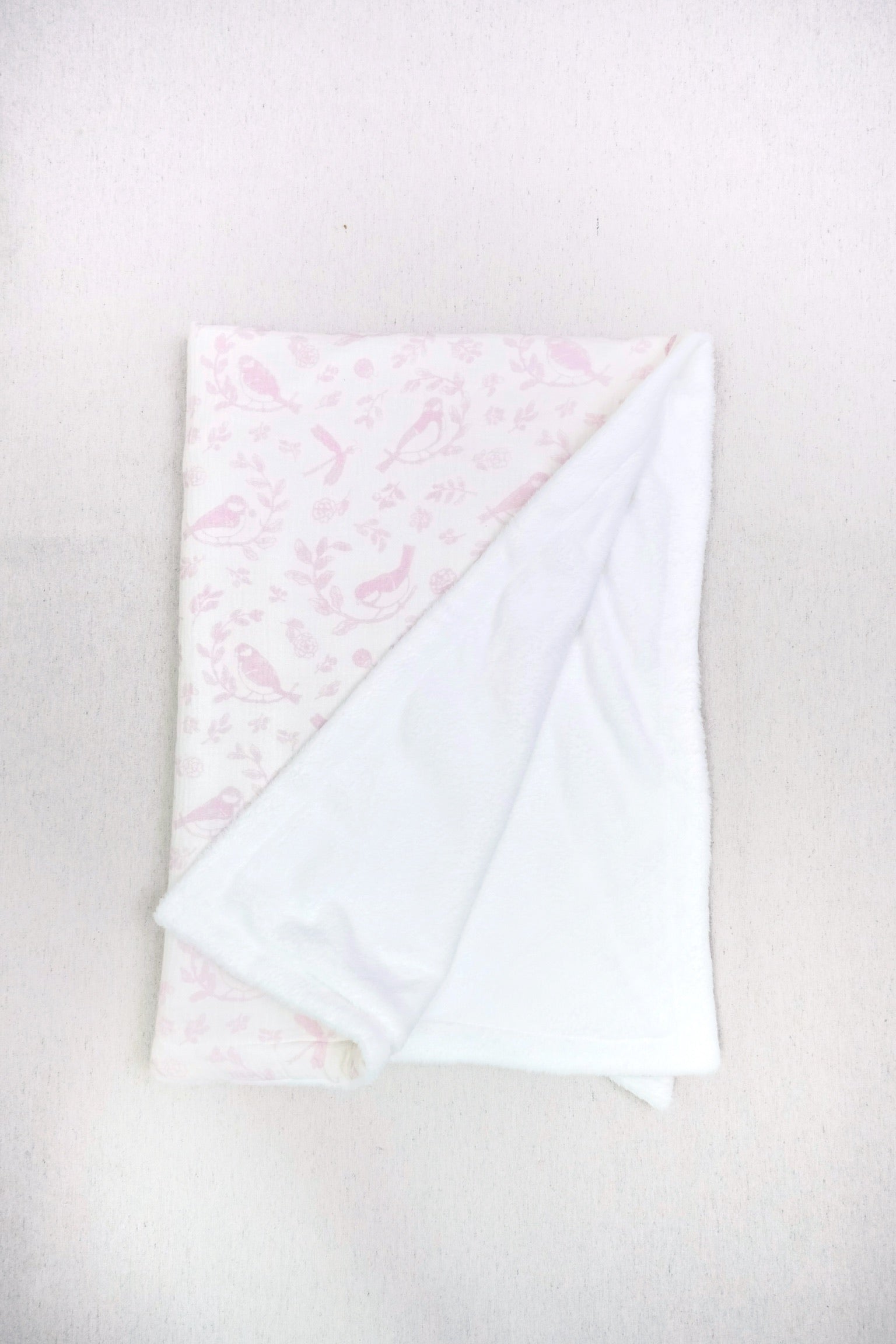 Pink Birds Fleece Blanket