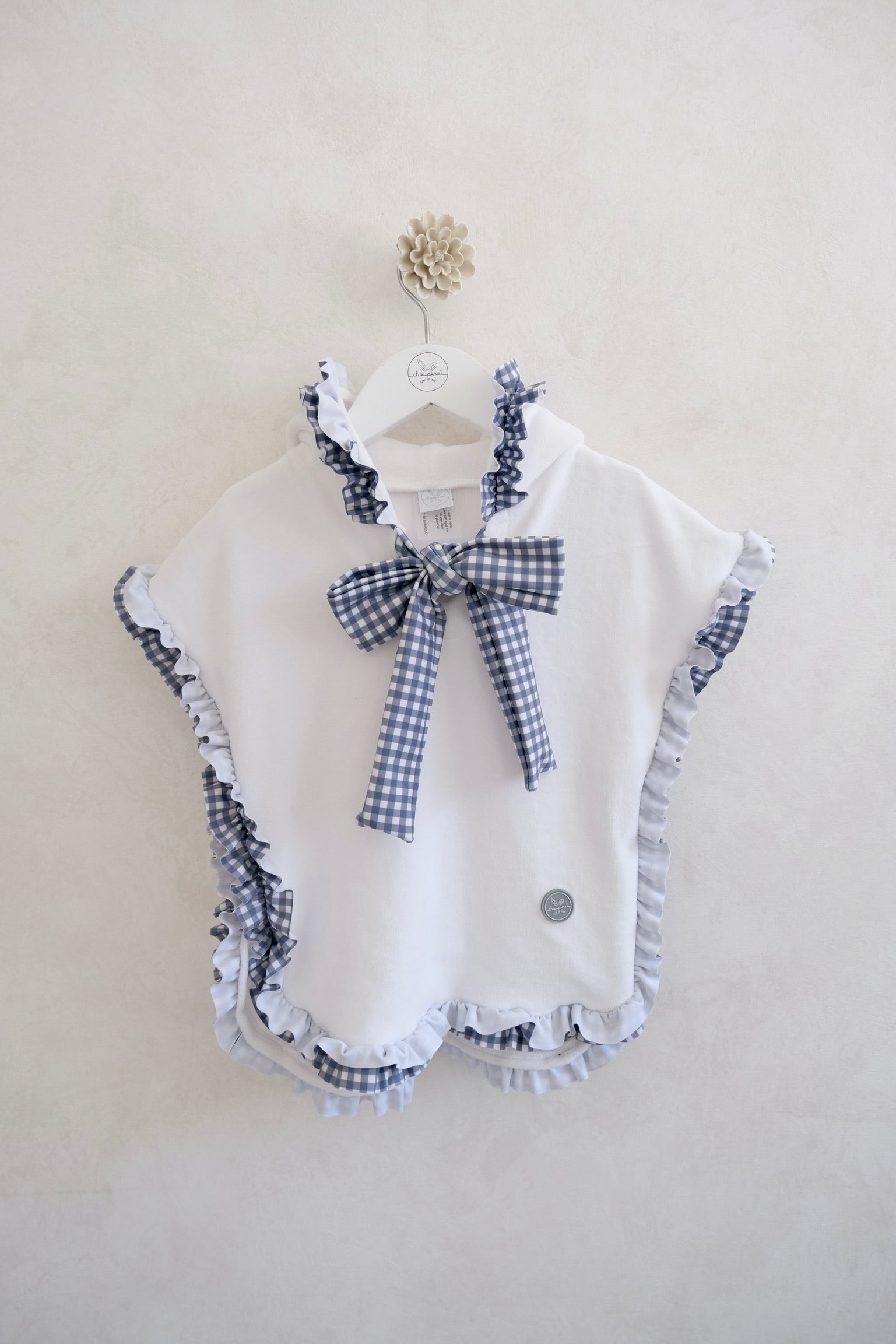 Poncho de Toalla Ginham Azul