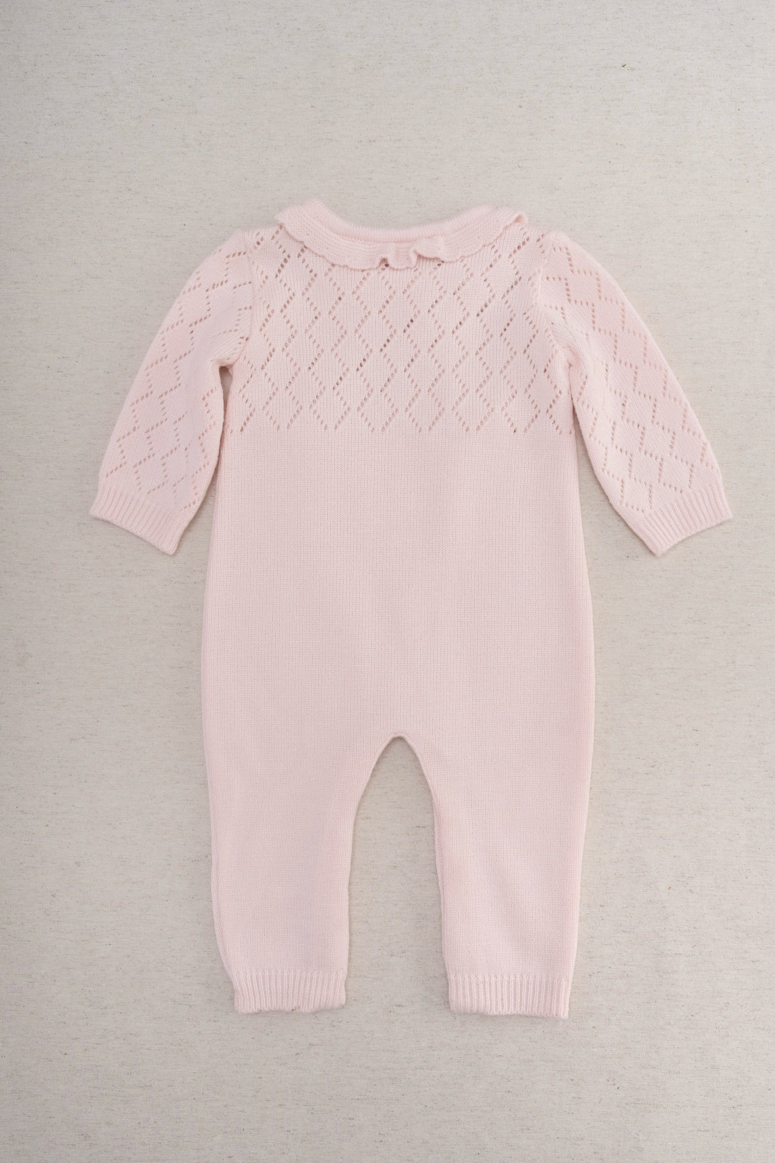 Mameluco Tejido Iris Rosa Bebé