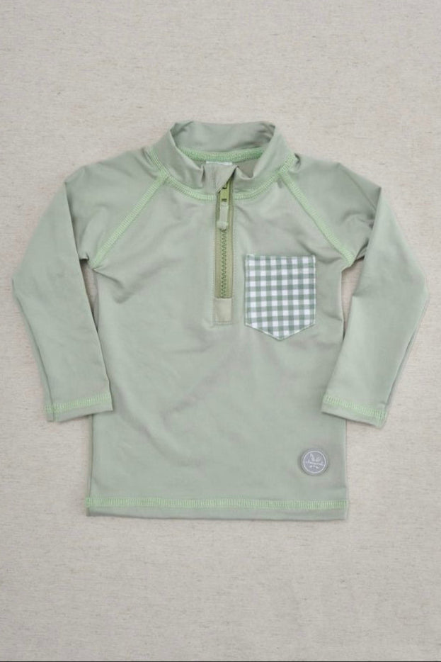 Camisa Surf Niño Ginham Verde