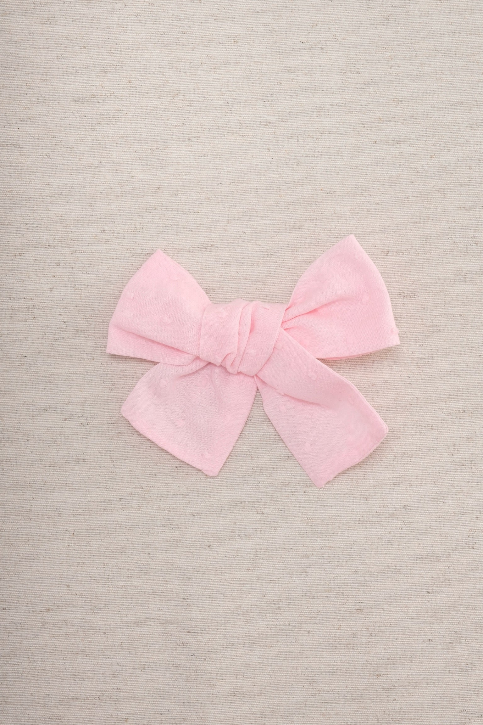 Moño Plumeti Rosa