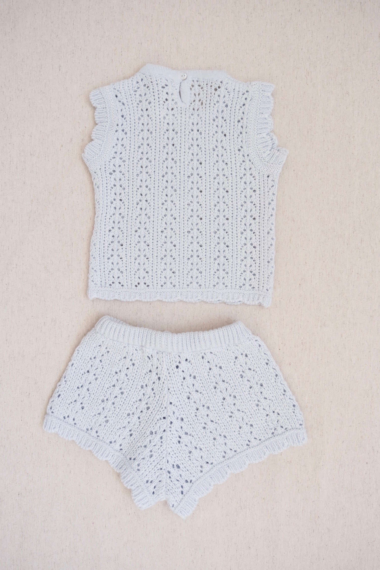 Conjunto Tejido Mia Azul Bebé