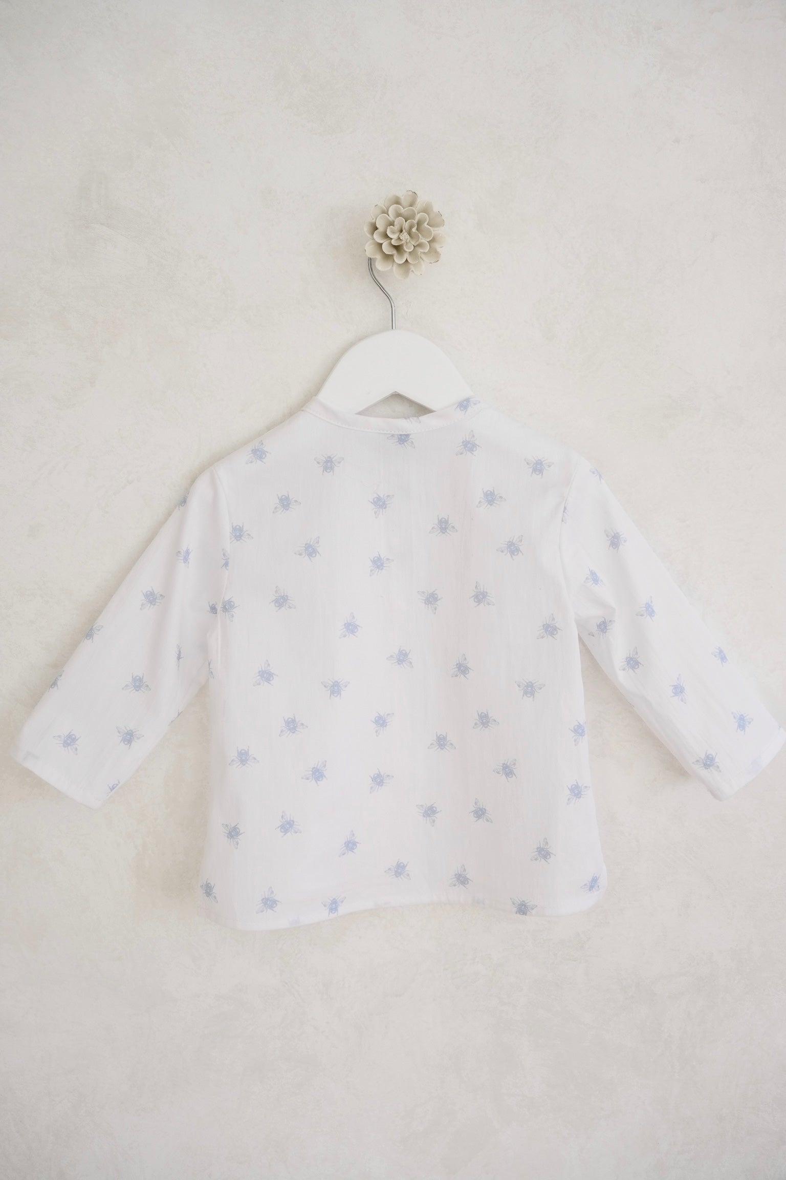 Blue Bee Bias Print Shirt