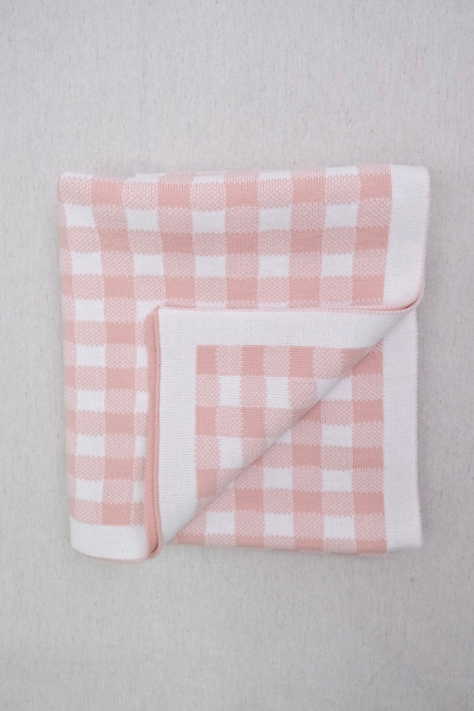 Pink Plaid Rabbit Blanket