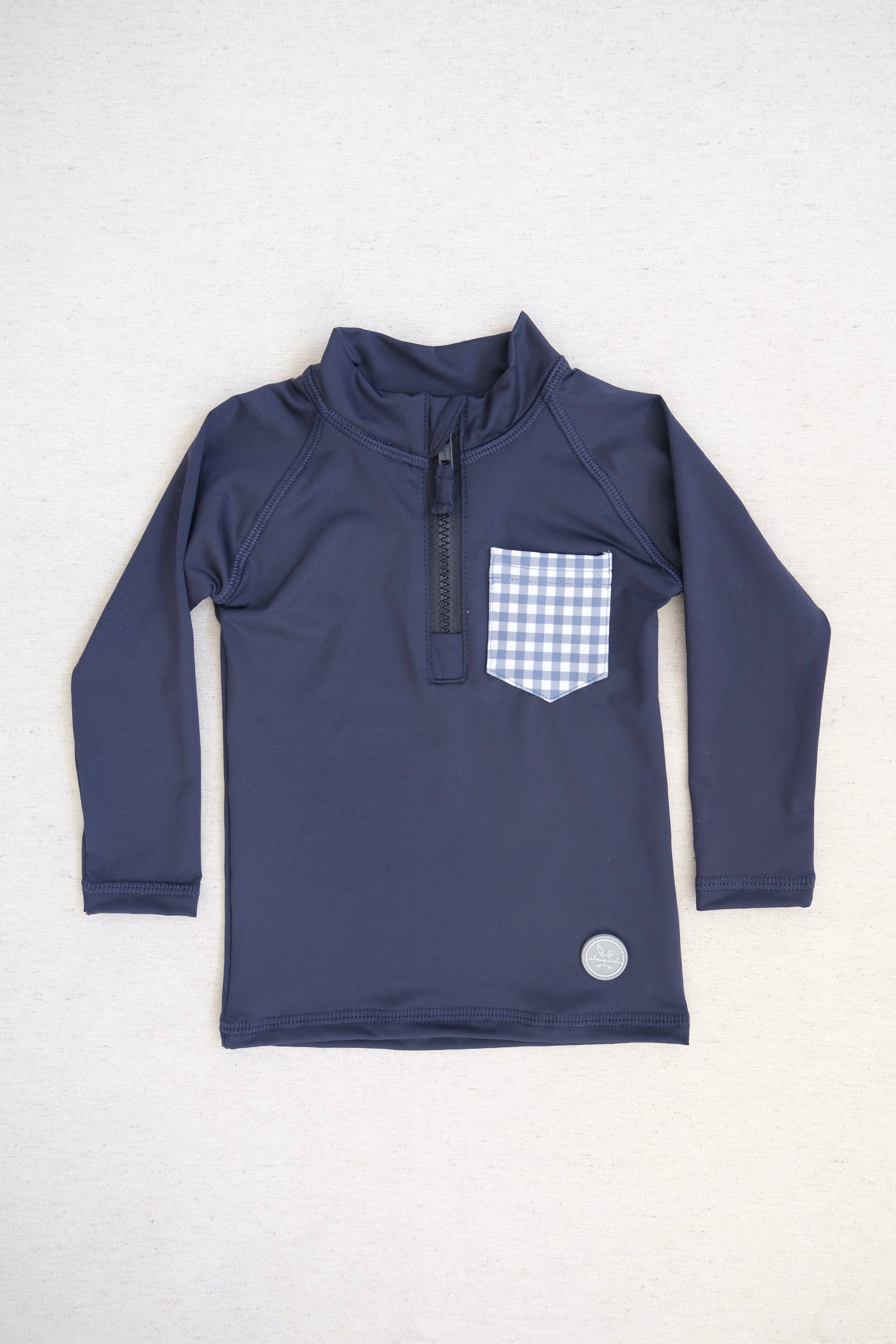 Camisa Surf Niño Ginham Azul