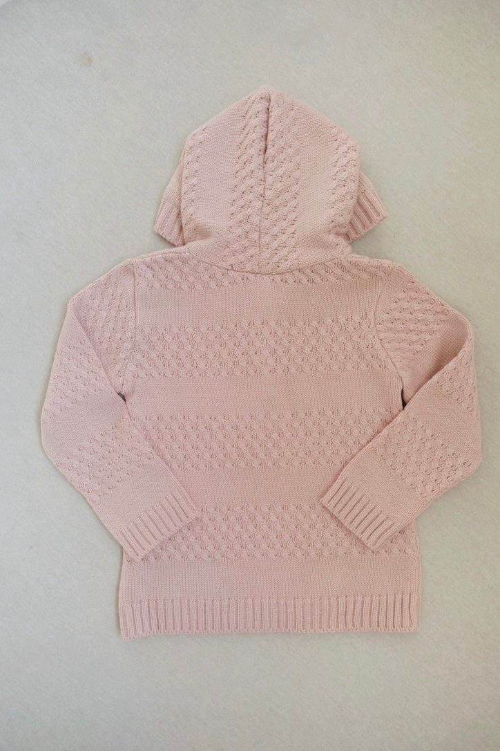 Sudadera Trenza Tejida Rosa