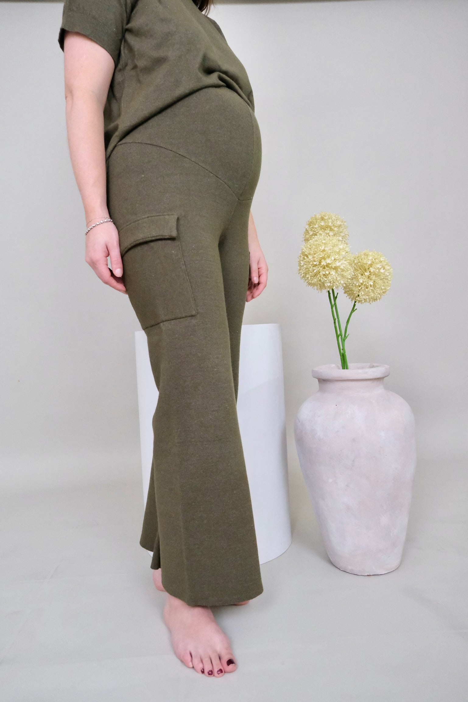 Pantalon Mom Ana Militar