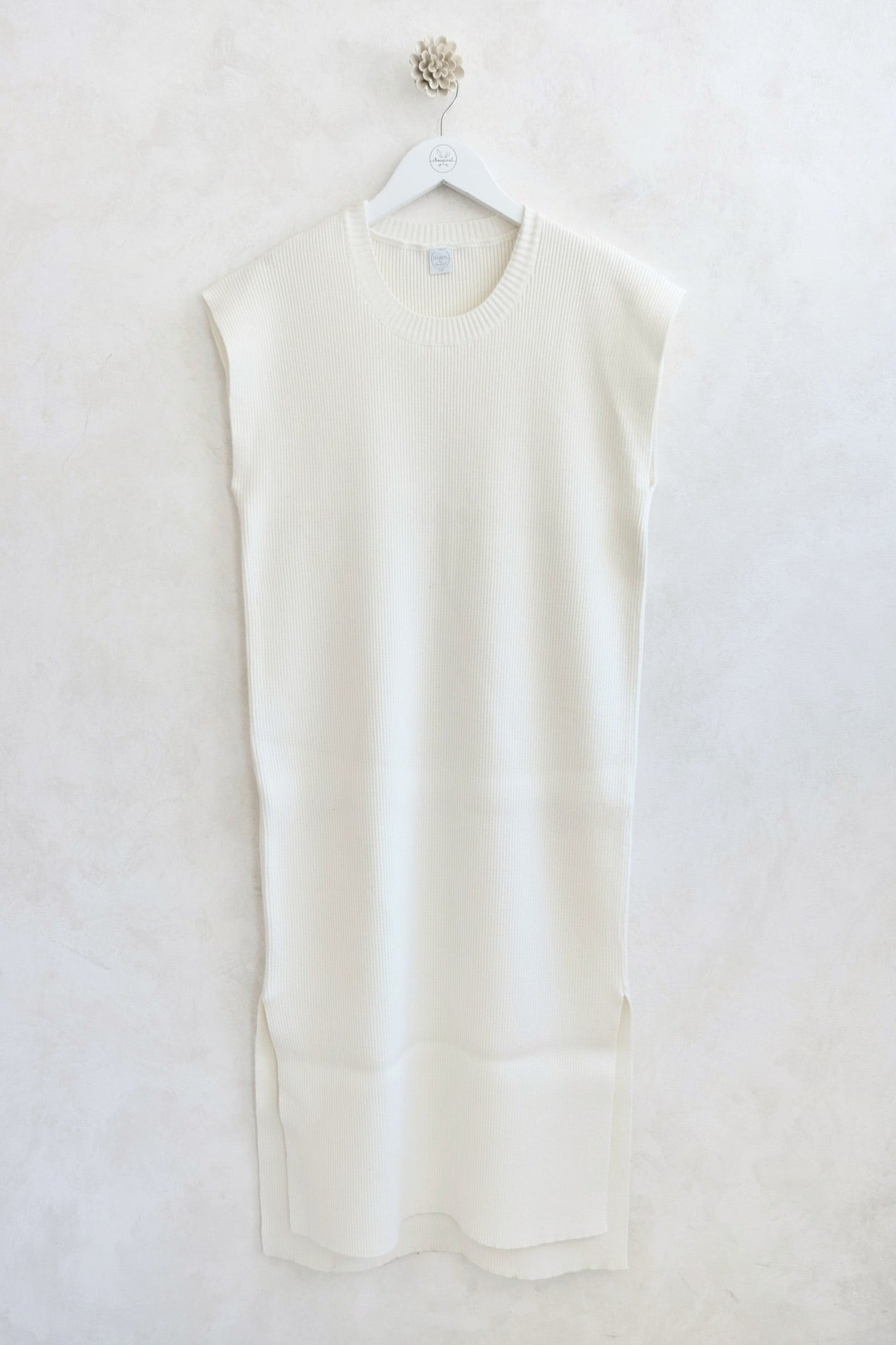 Vestido Mom Tejido Blanco Lilia