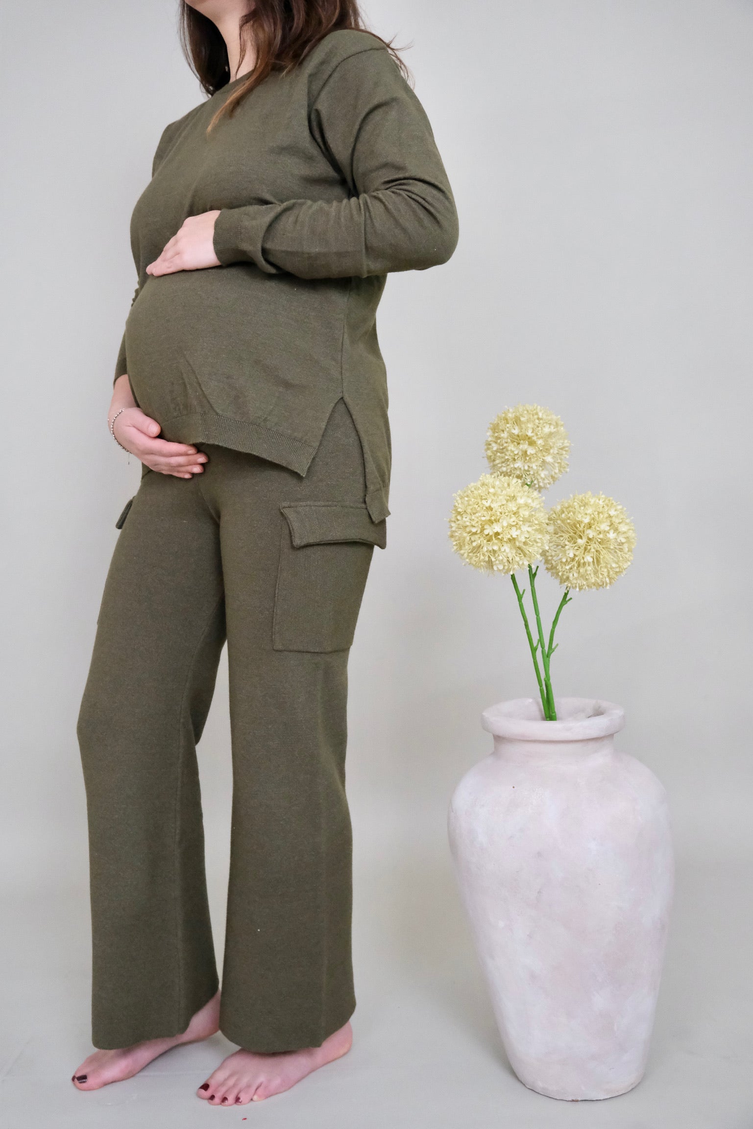 Pantalon Mom Ana Militar
