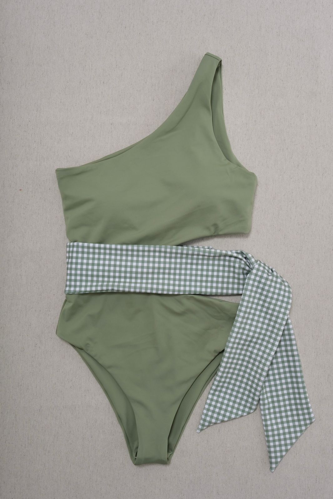 Traje de Baño Mom Ginham Verde