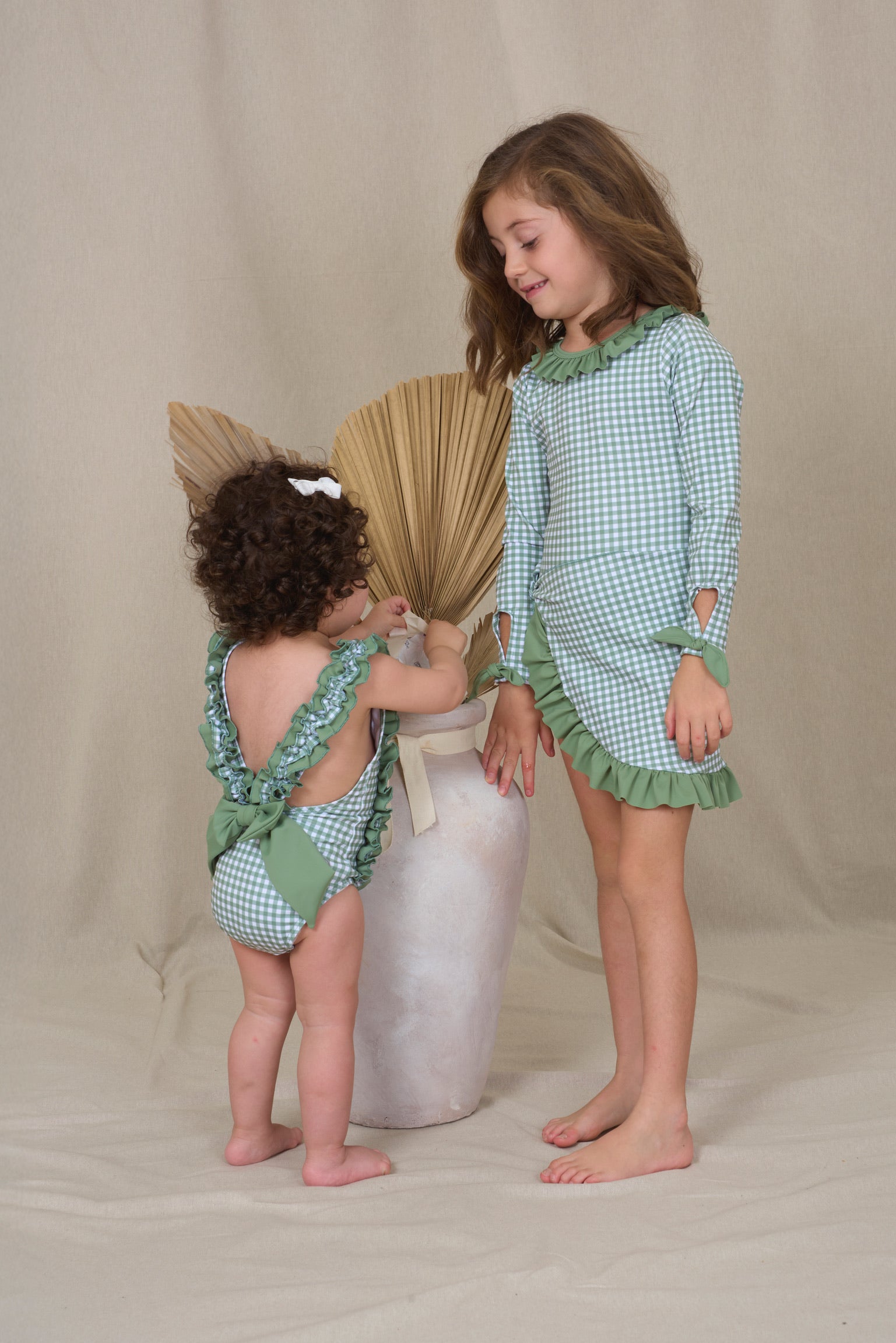 Traje Surf Ginham Verde