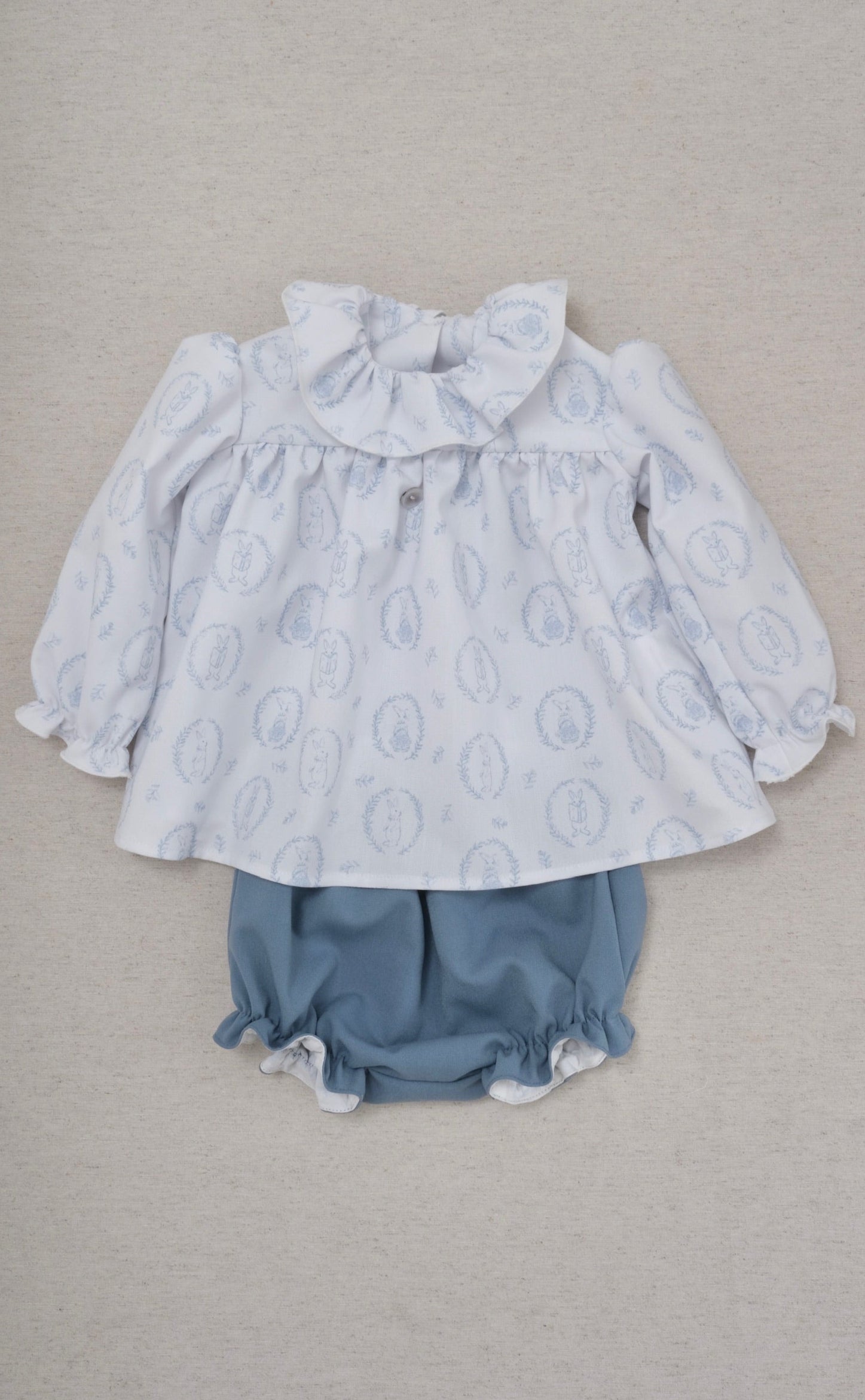 Conjunto Bebé Niña Conejo Azul