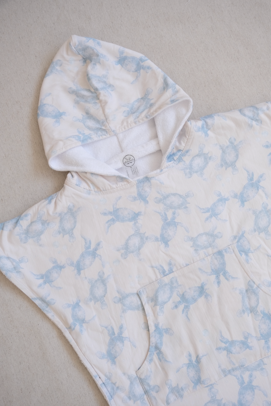 Poncho de Toalla Niño Tortugas