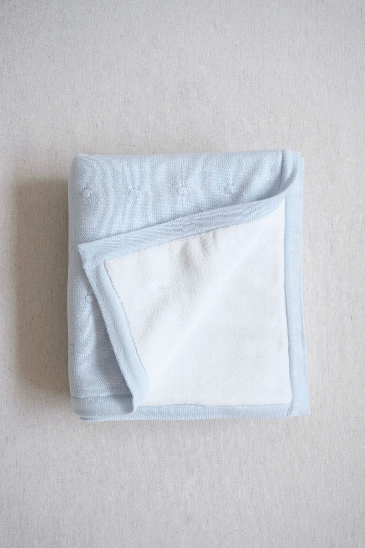 Cobija Nudos Polar Azul Bebé