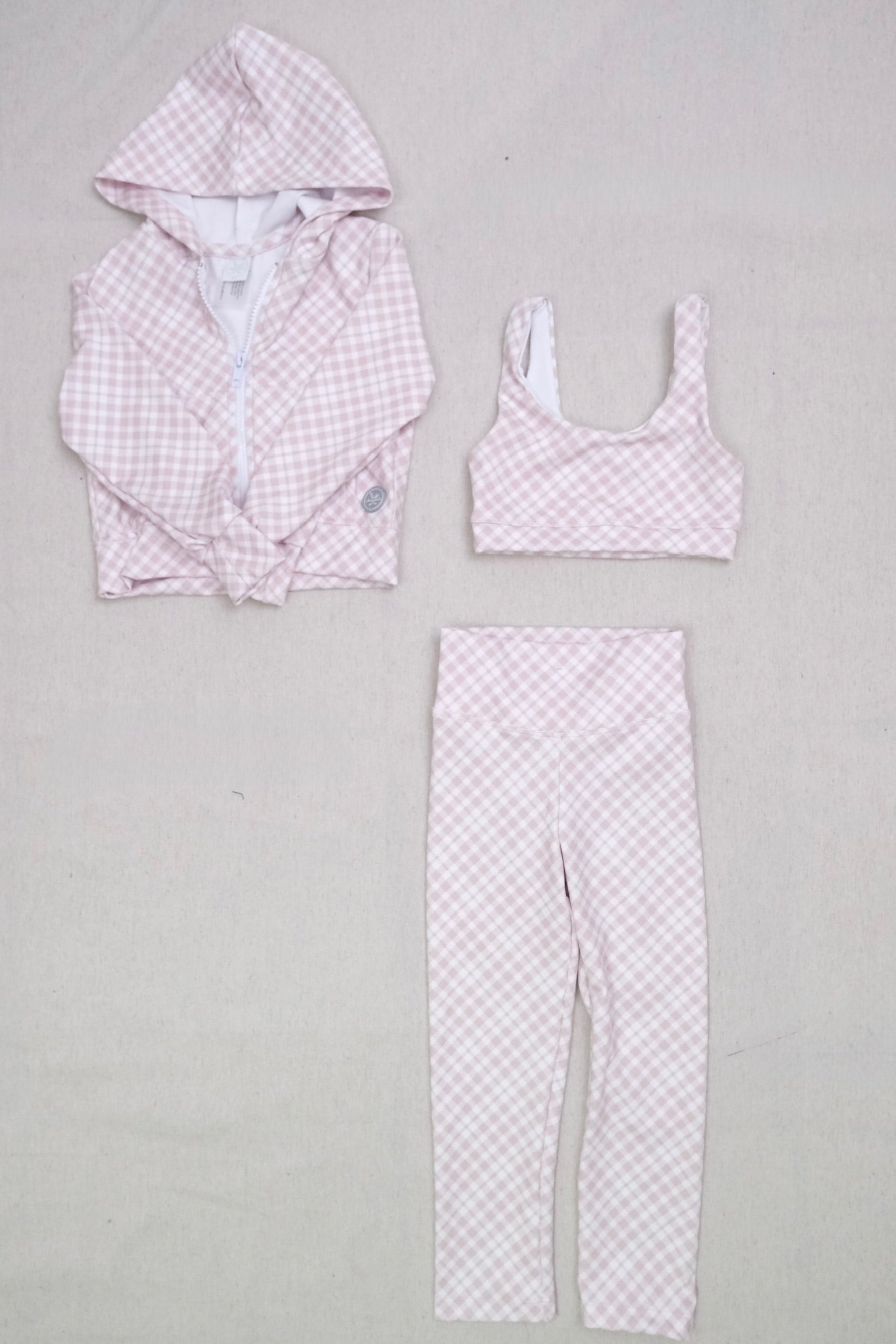 Top Deportivo Cuadros Rosa