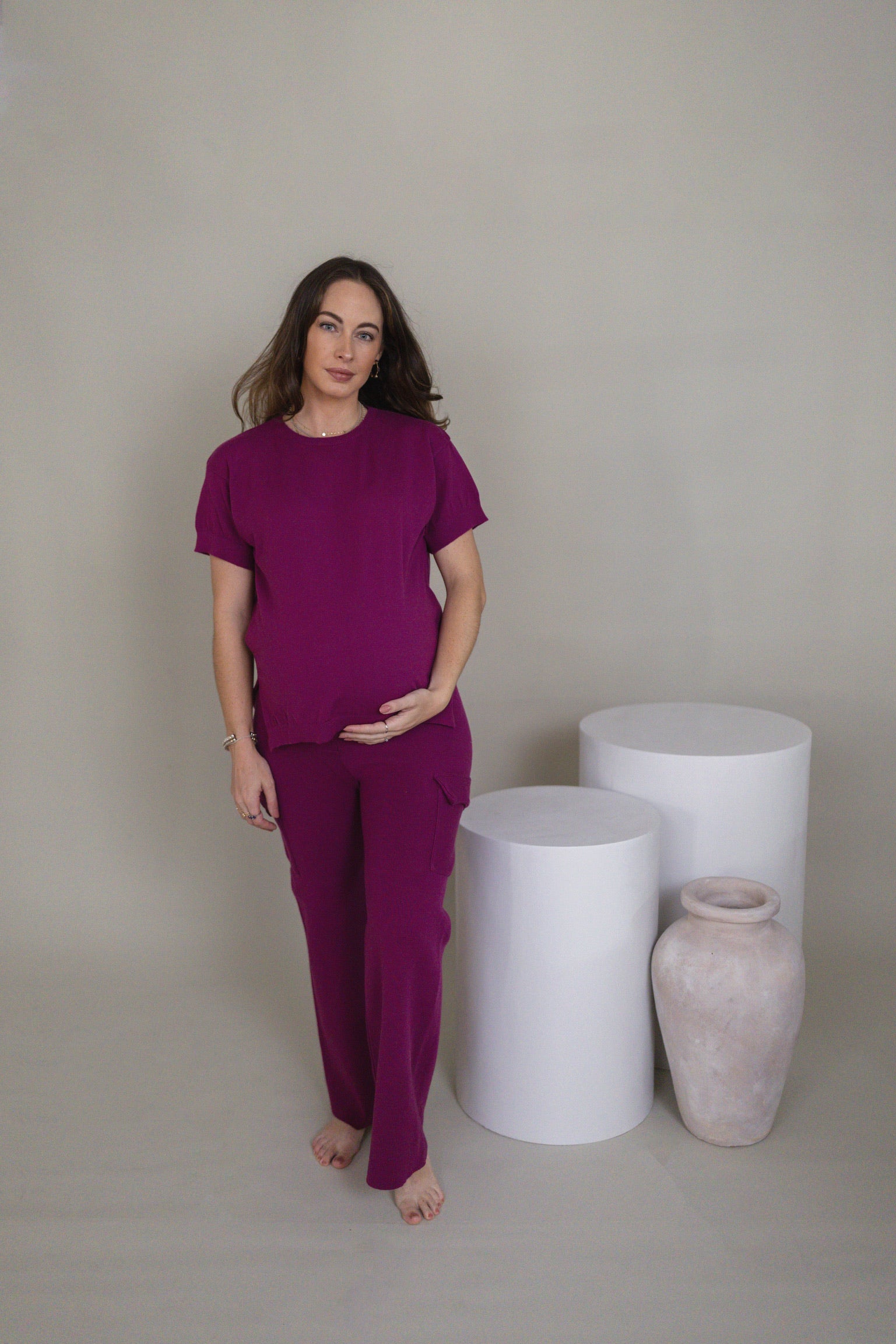 Pantalon Mom Ana Plum