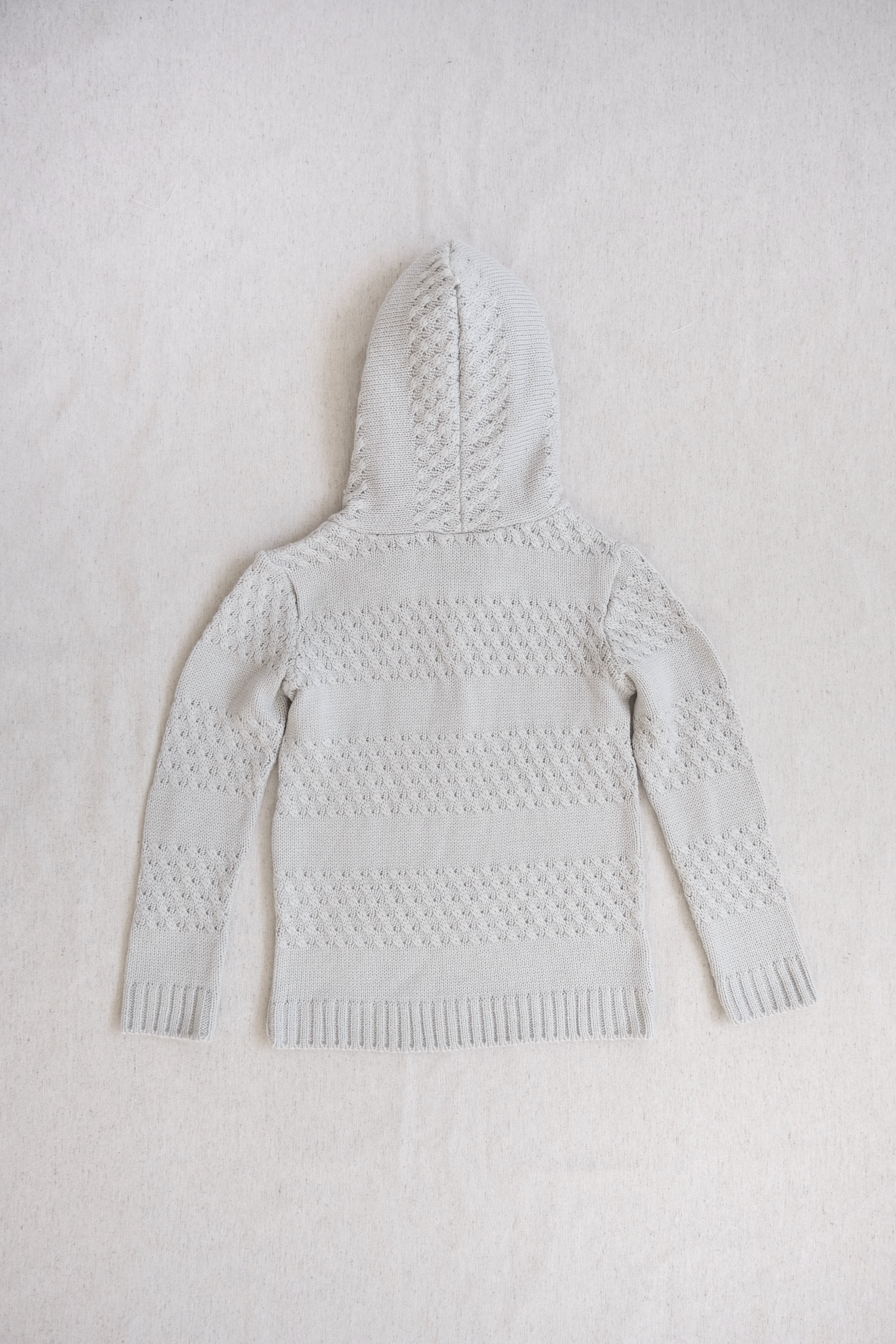 Sudadera Trenza Tejida Gris