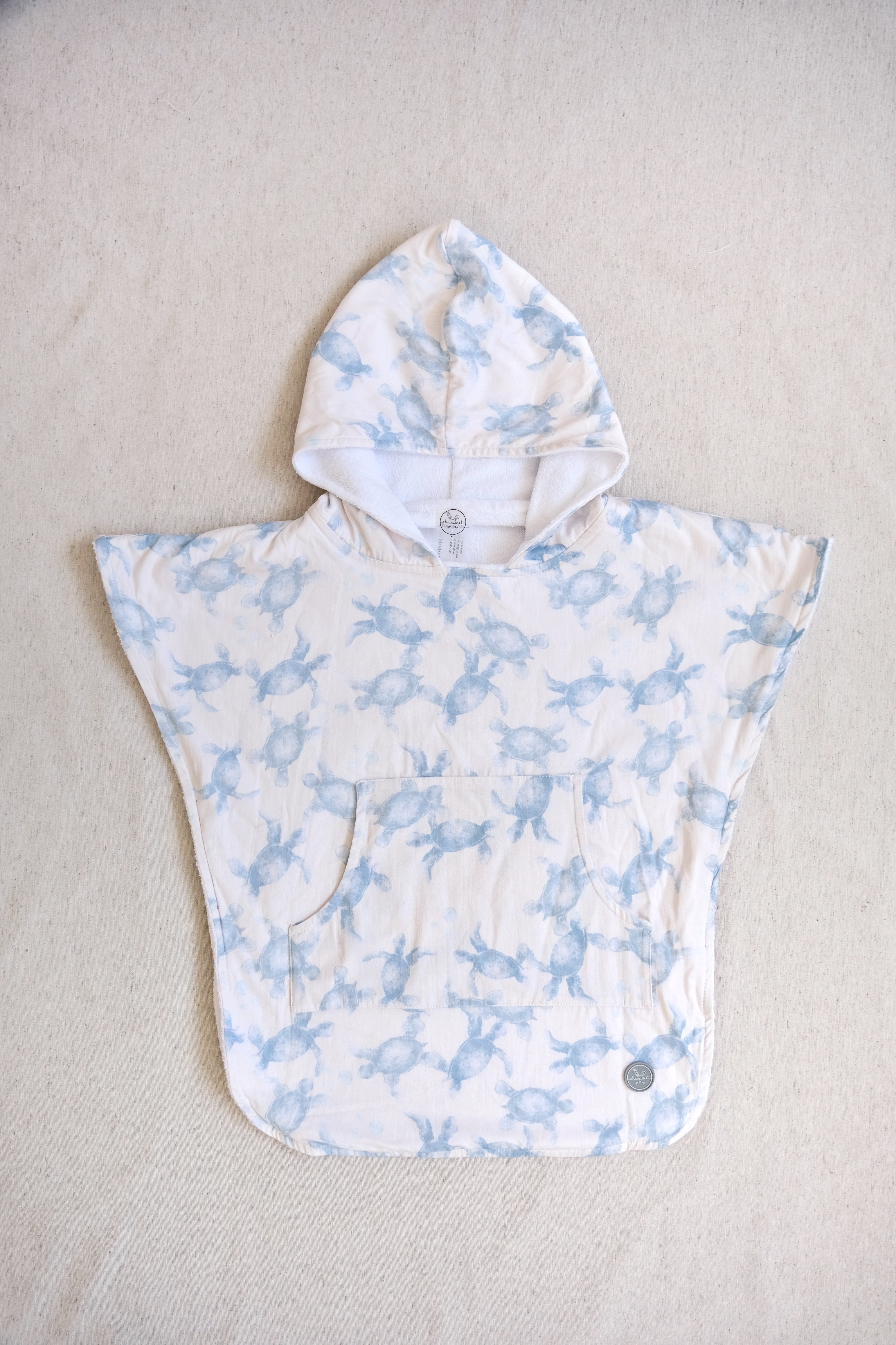 Poncho de Toalla Niño Tortugas