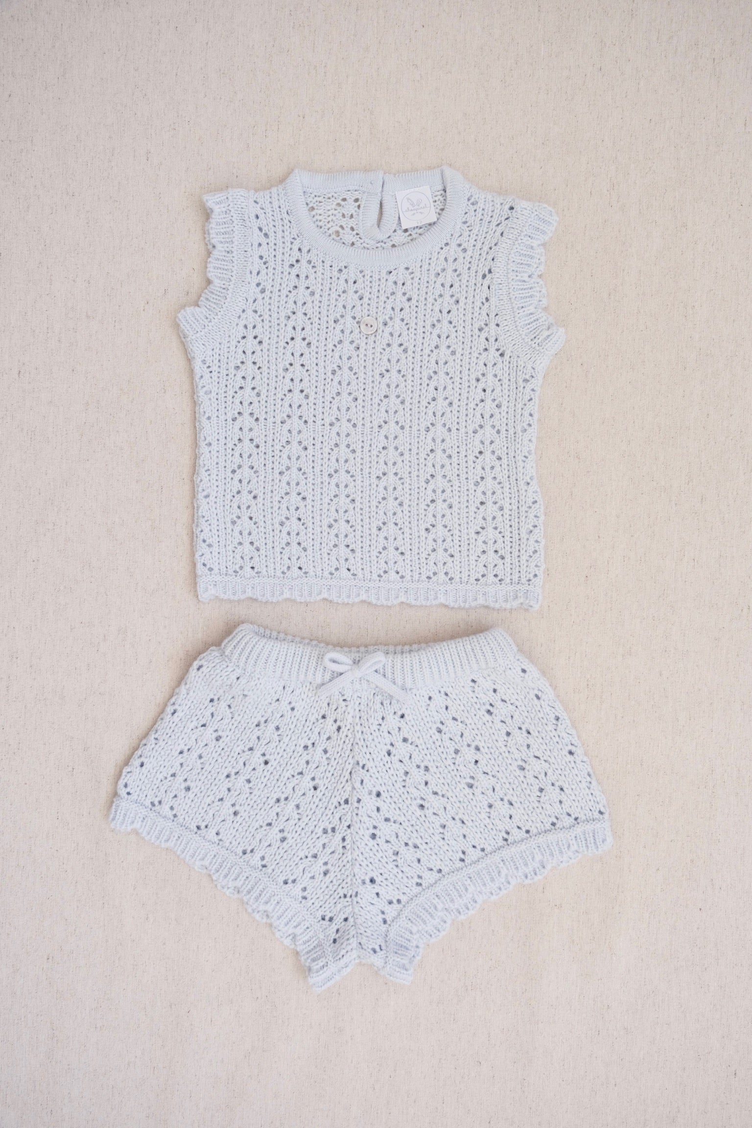 Conjunto Tejido Mia Azul Bebé