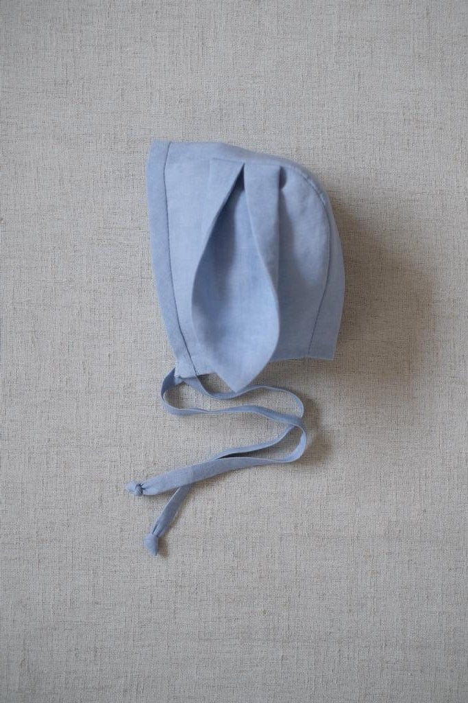 Gorro Conejo Lino Azul