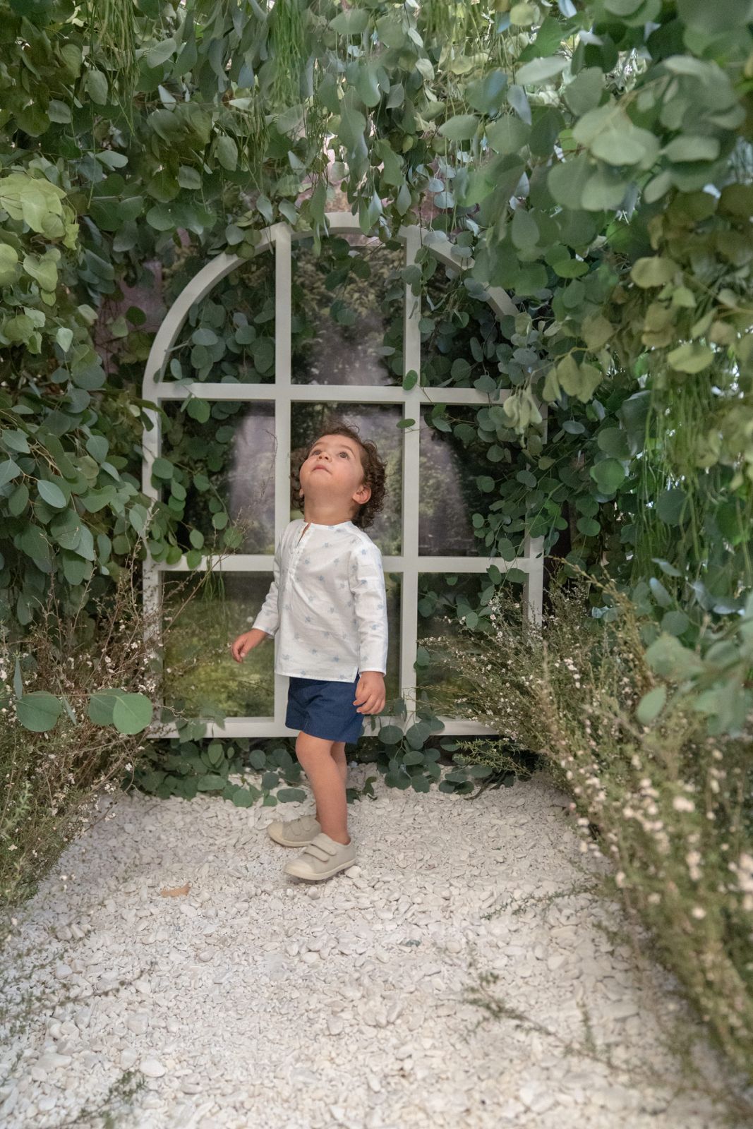 Blue Bee Bias Print Shirt