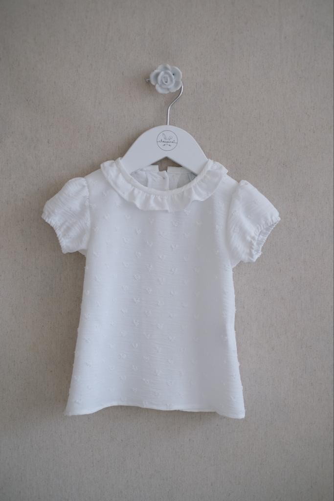 Camisa Plumeti Nudo Manga Corta Blanco