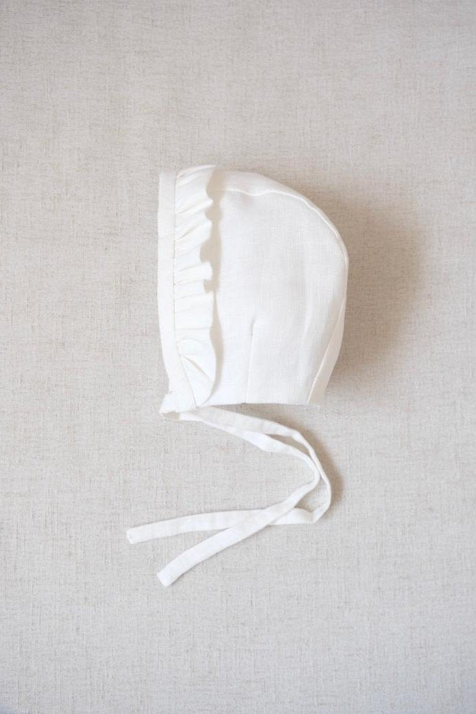 Gorro Olan Lino Hueso Bautizo