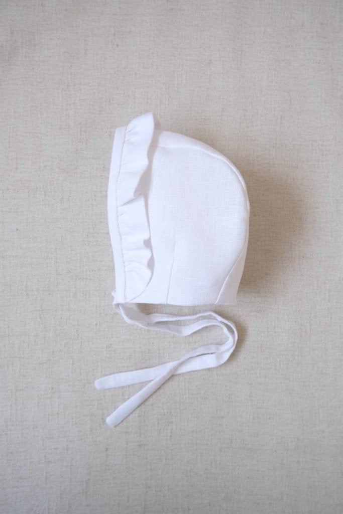 Gorro Olan Lino Blanco Bautizo