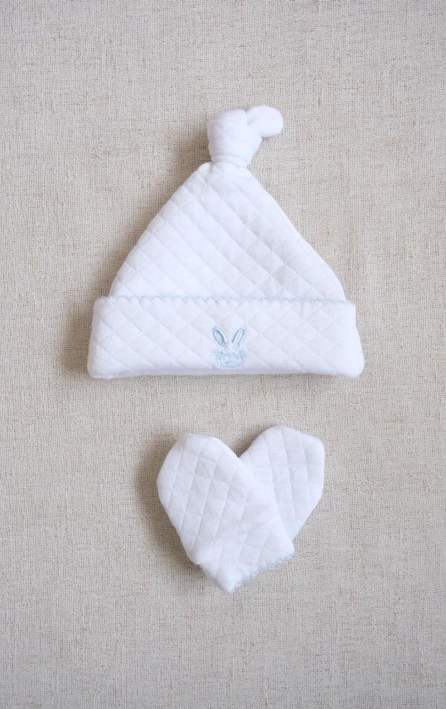 Set Rombos Blanco con Azul