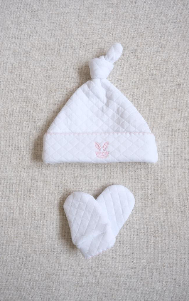 Set Rombos Blanco con Rosa