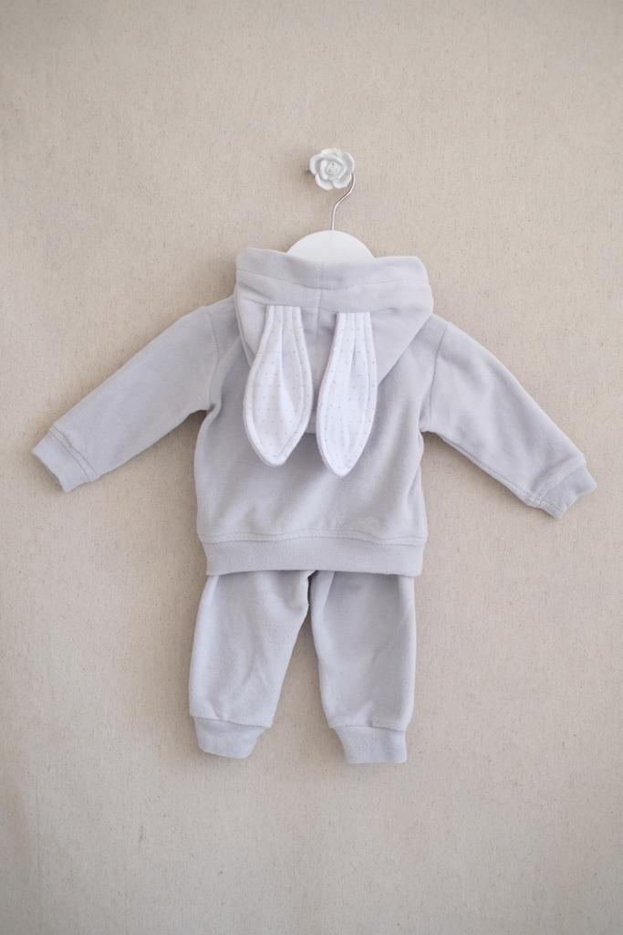 Conjunto Pants Velour Gris