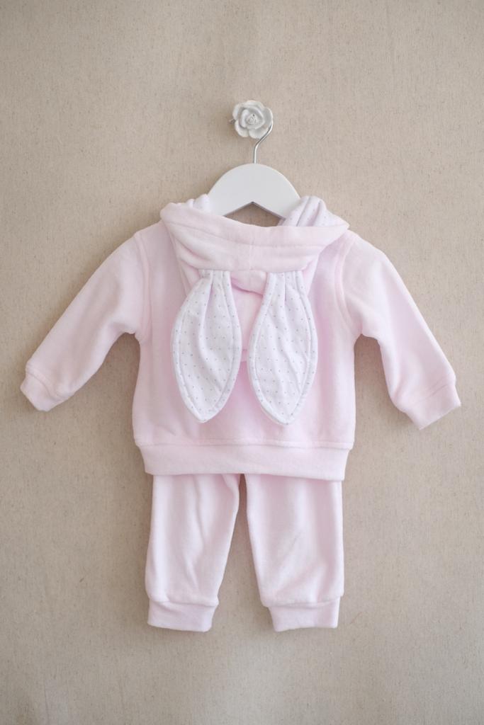 Conjunto Pants Velour Rosa