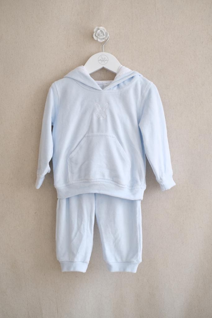 Conjunto Pants Velour Azul