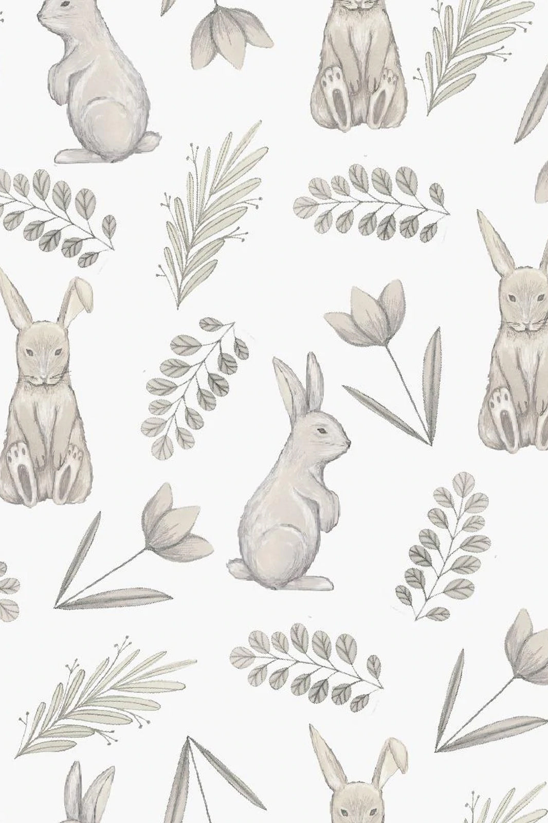 Papel Tapiz Conejos Beige