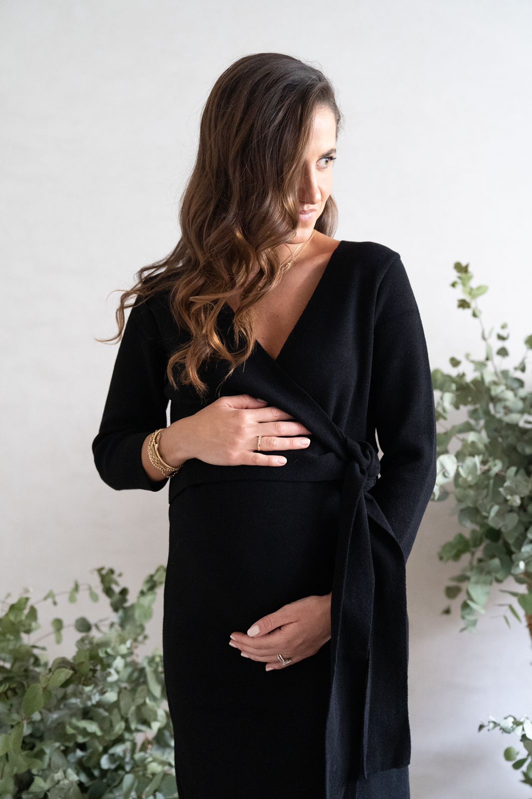 Vestido Cruzado Mamá Negro