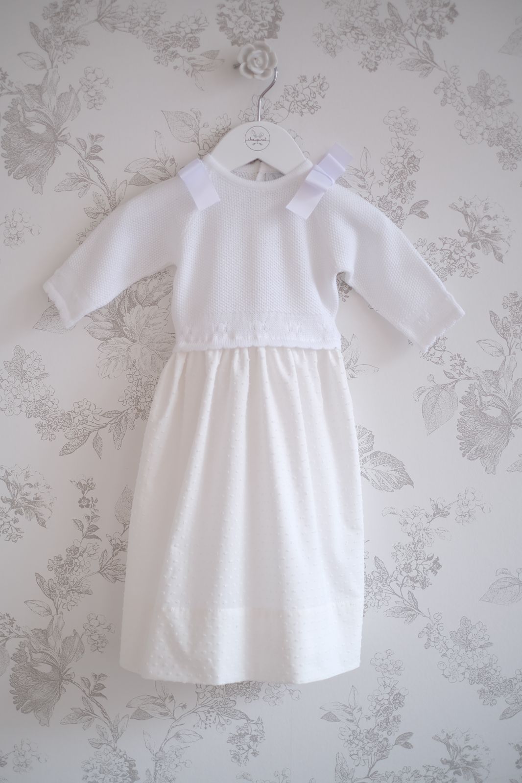 Vestido Tejido con Faldón Plumeti Normal