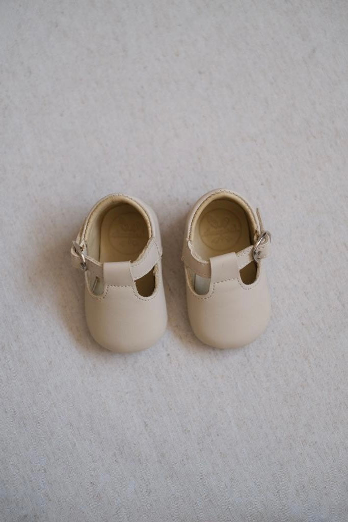 Zapatos Hebilla Piel Beige
