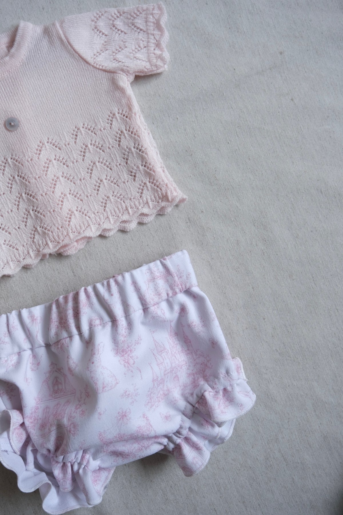 Conjunto Tejido Laurel Play Rosa