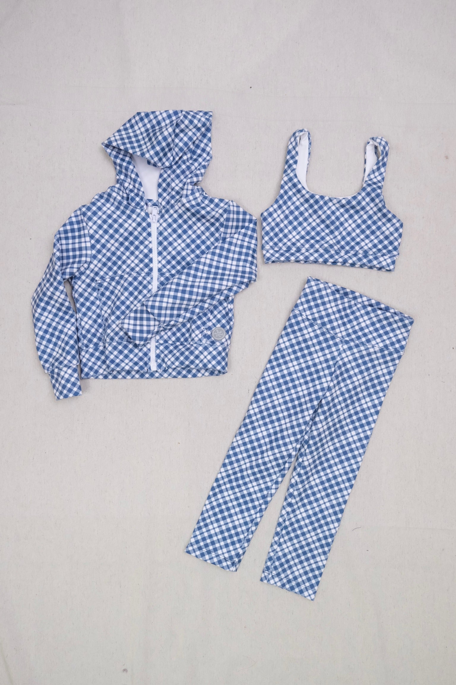 Chamarra Deportiva Cuadros Azul