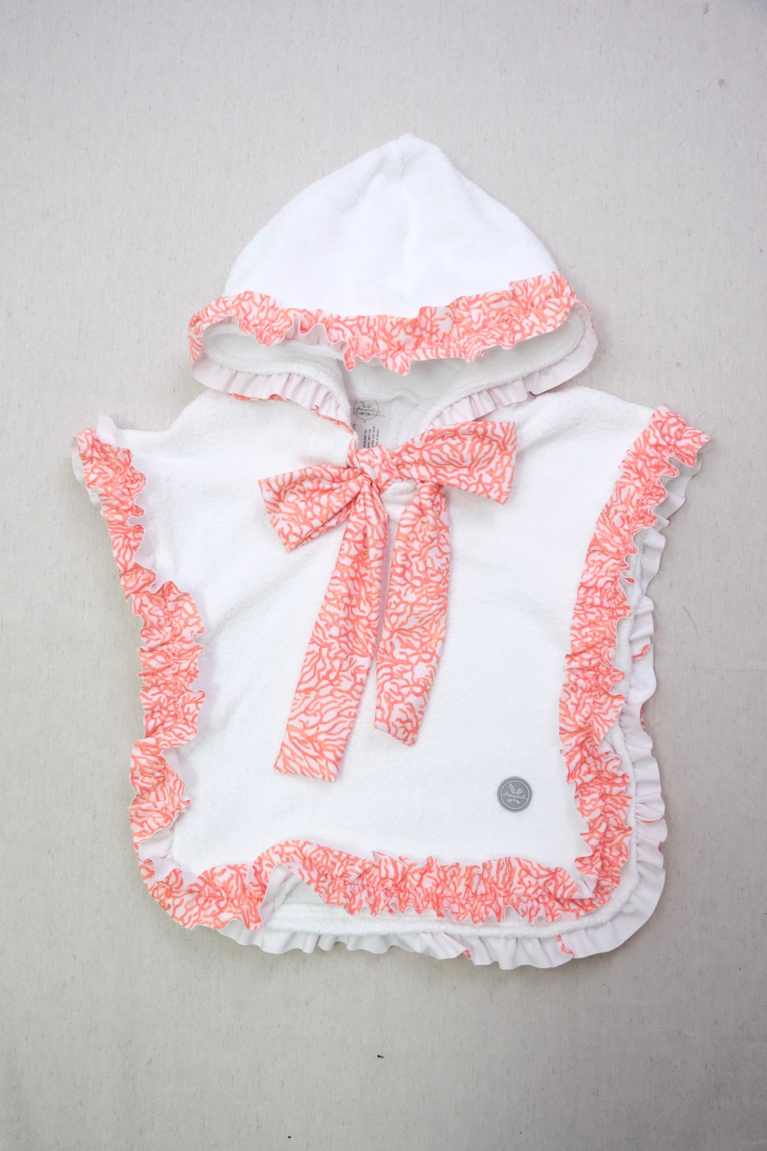 Poncho de Toalla Niña Coral
