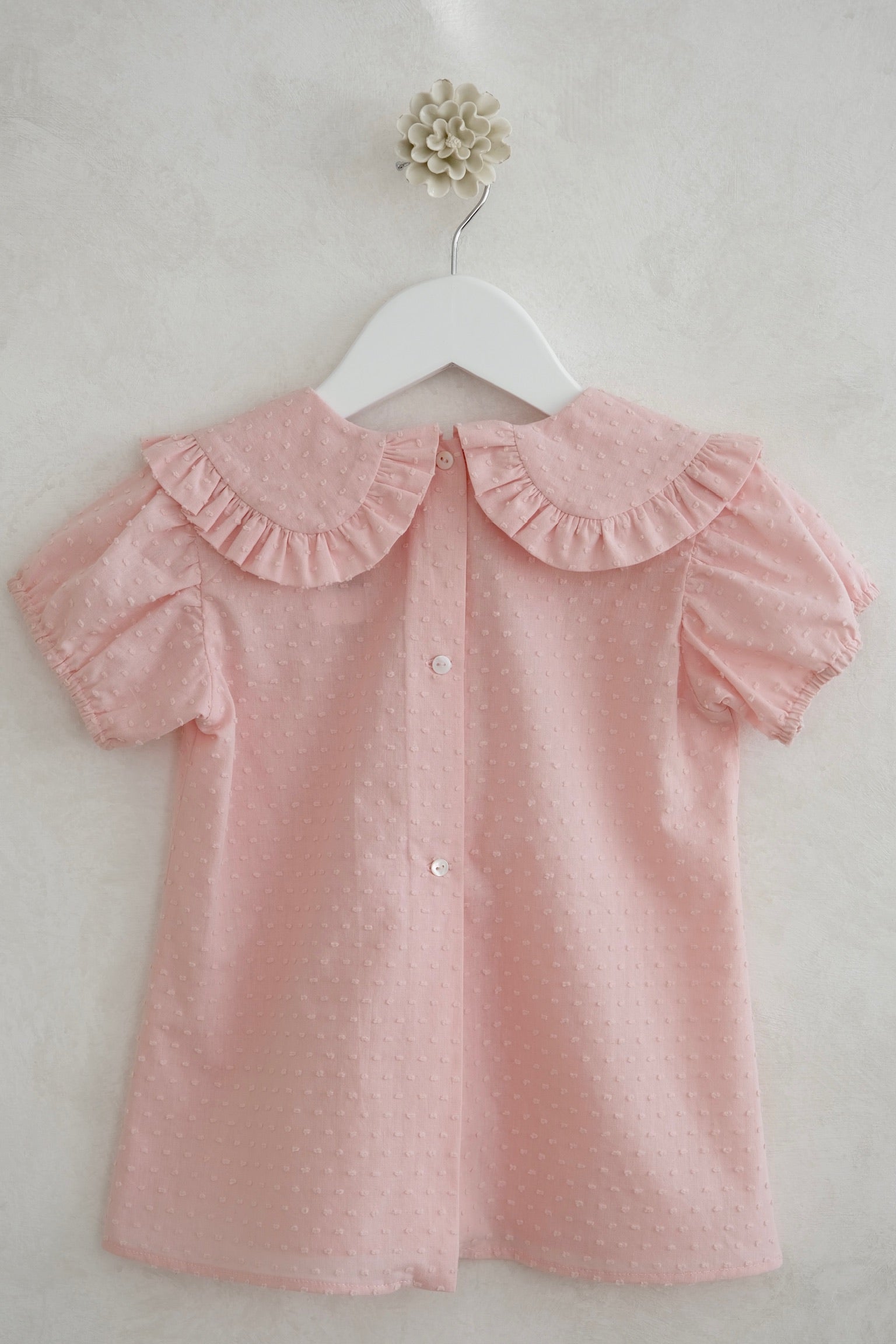 Camisa Olanes Plumeti Rosa Claro