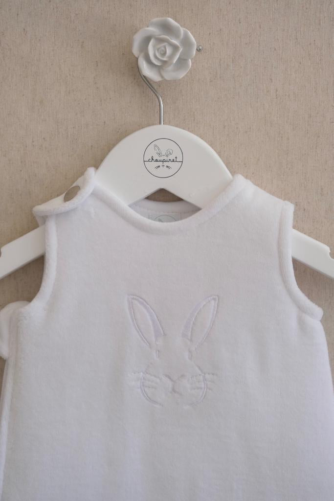 Saquito Newborn XS Velour Blanco