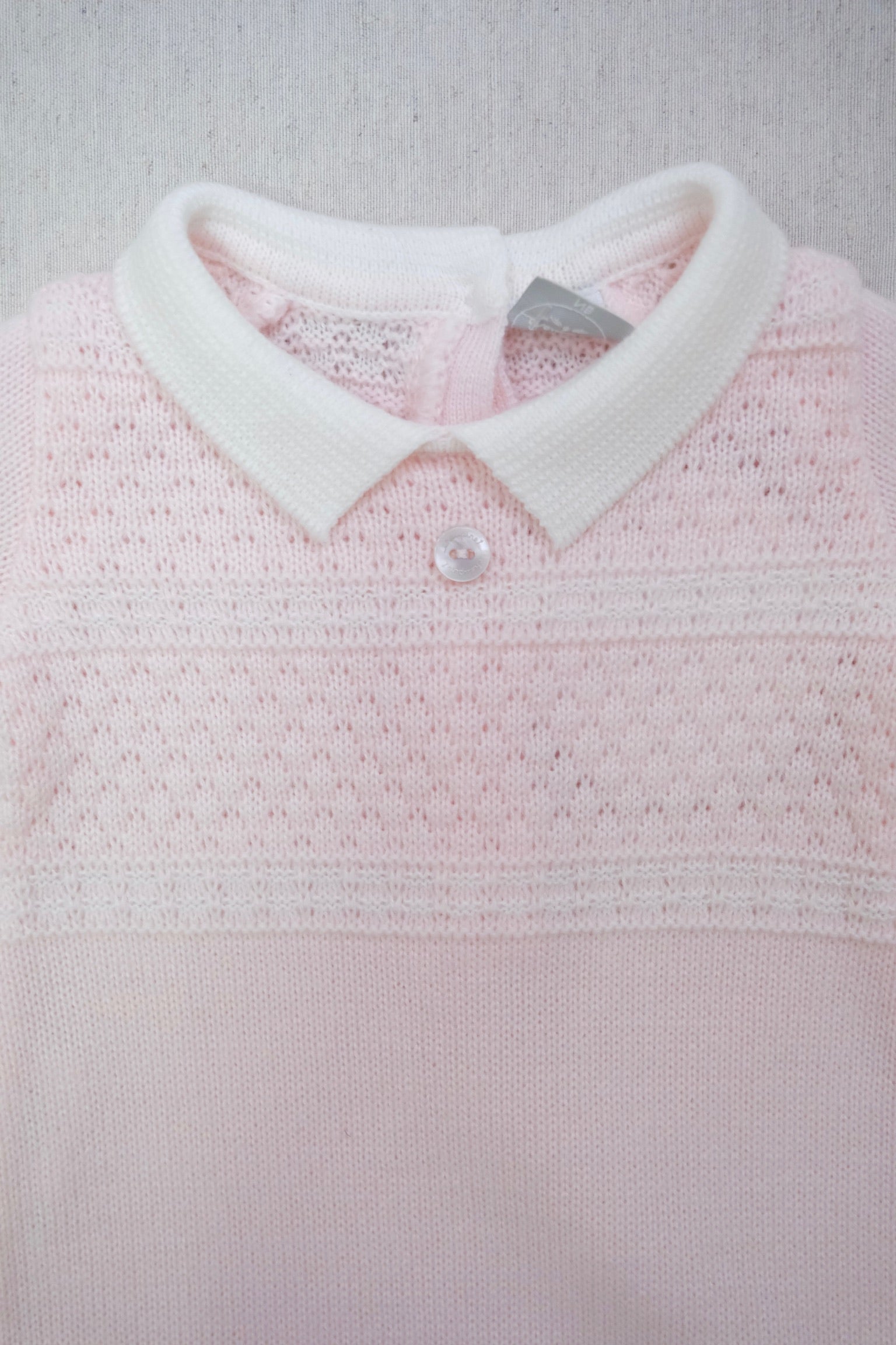 Pelele Tejido Lirio Rosa Claro