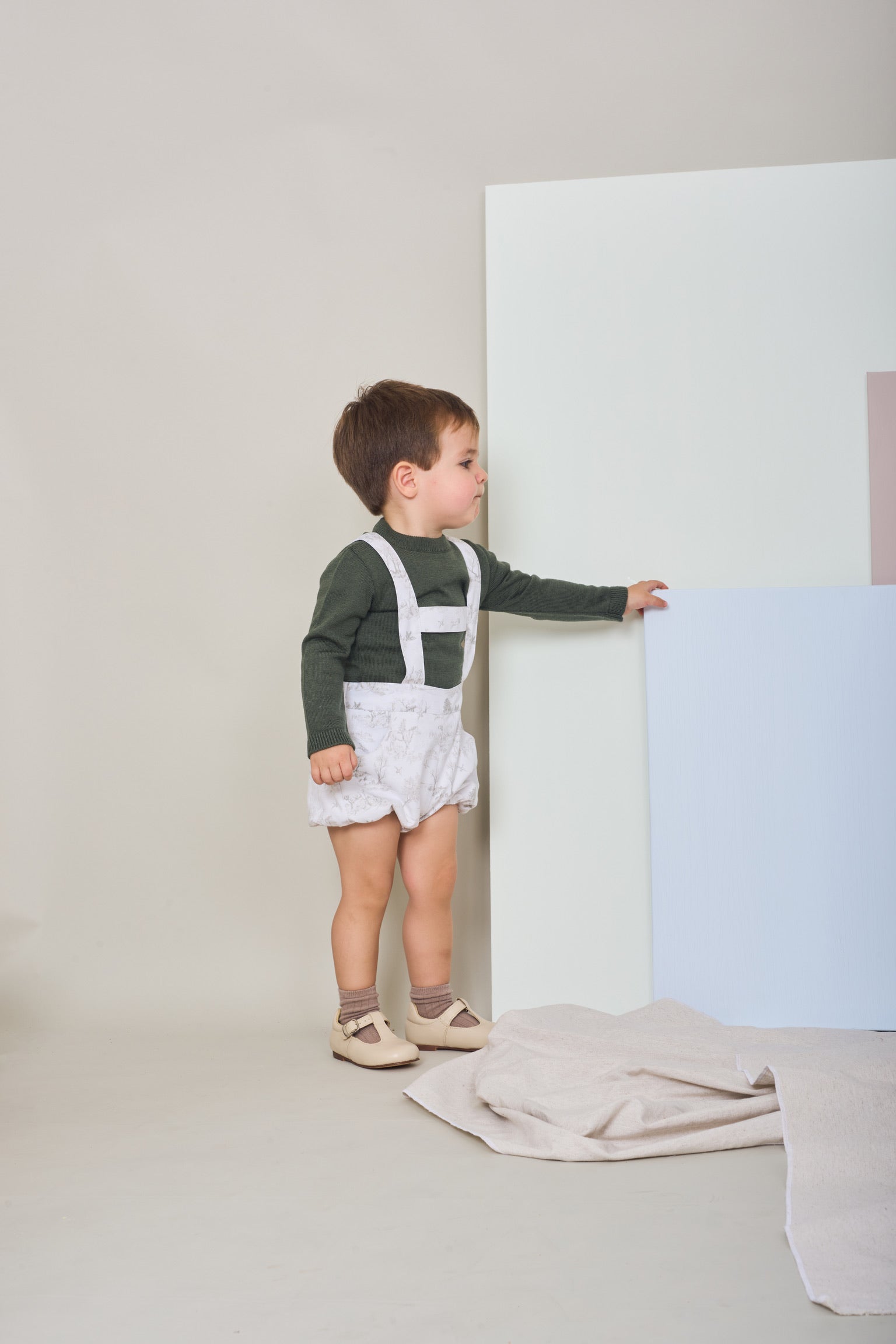 Suéter Tejido Niño Verde Militar