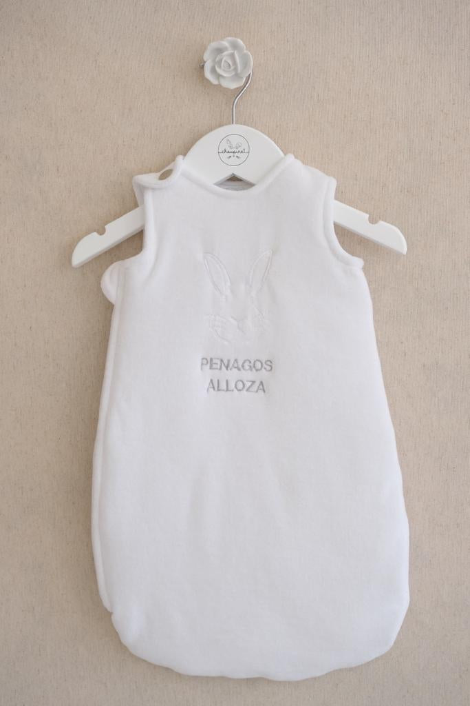 Saquito Newborn XS Velour Blanco