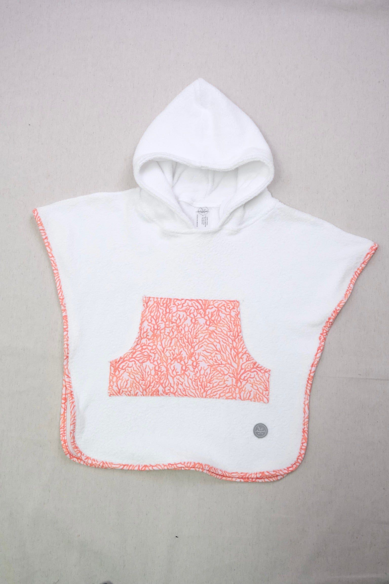Poncho de Toalla Niño Coral