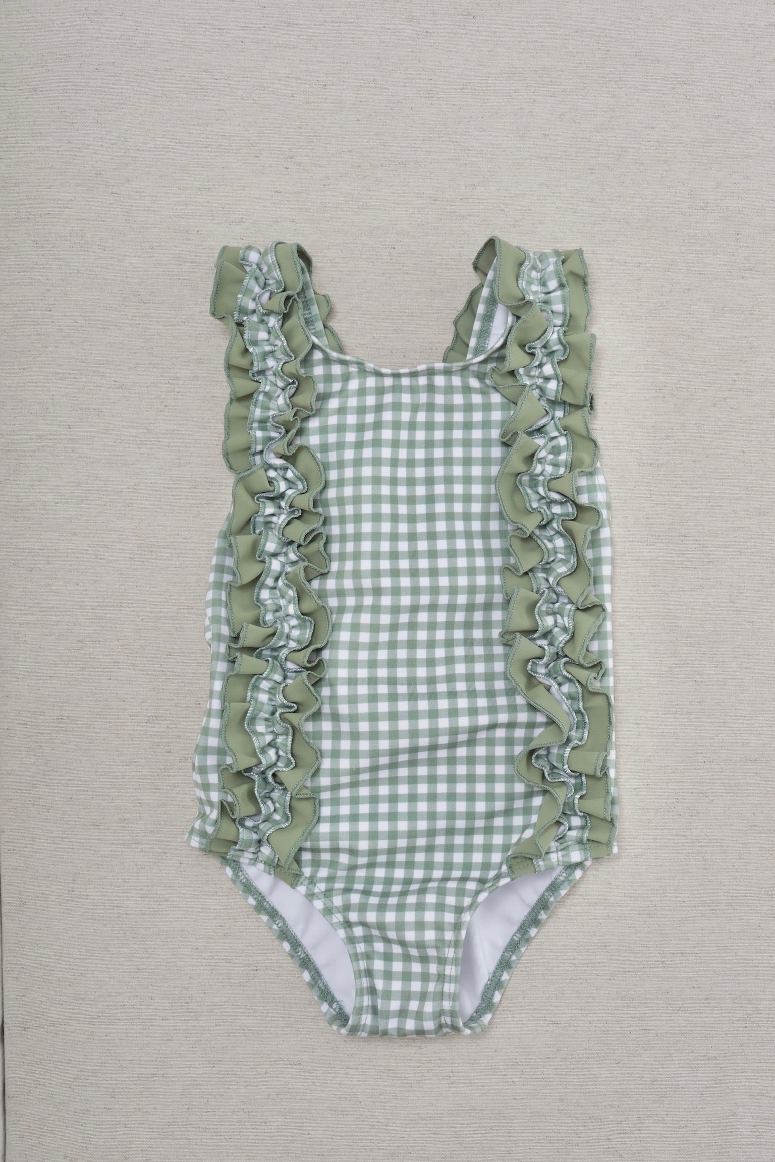 Traje de Baño Niña Ginham Verde